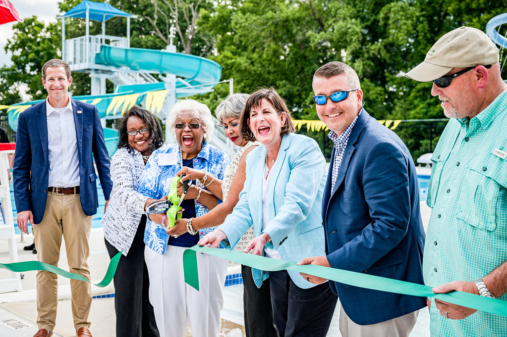 "Aquatic Center & Eppes Recreation Ribbon Cutting" by Greenville, NC is marked with Public Domain Mark 1.0.