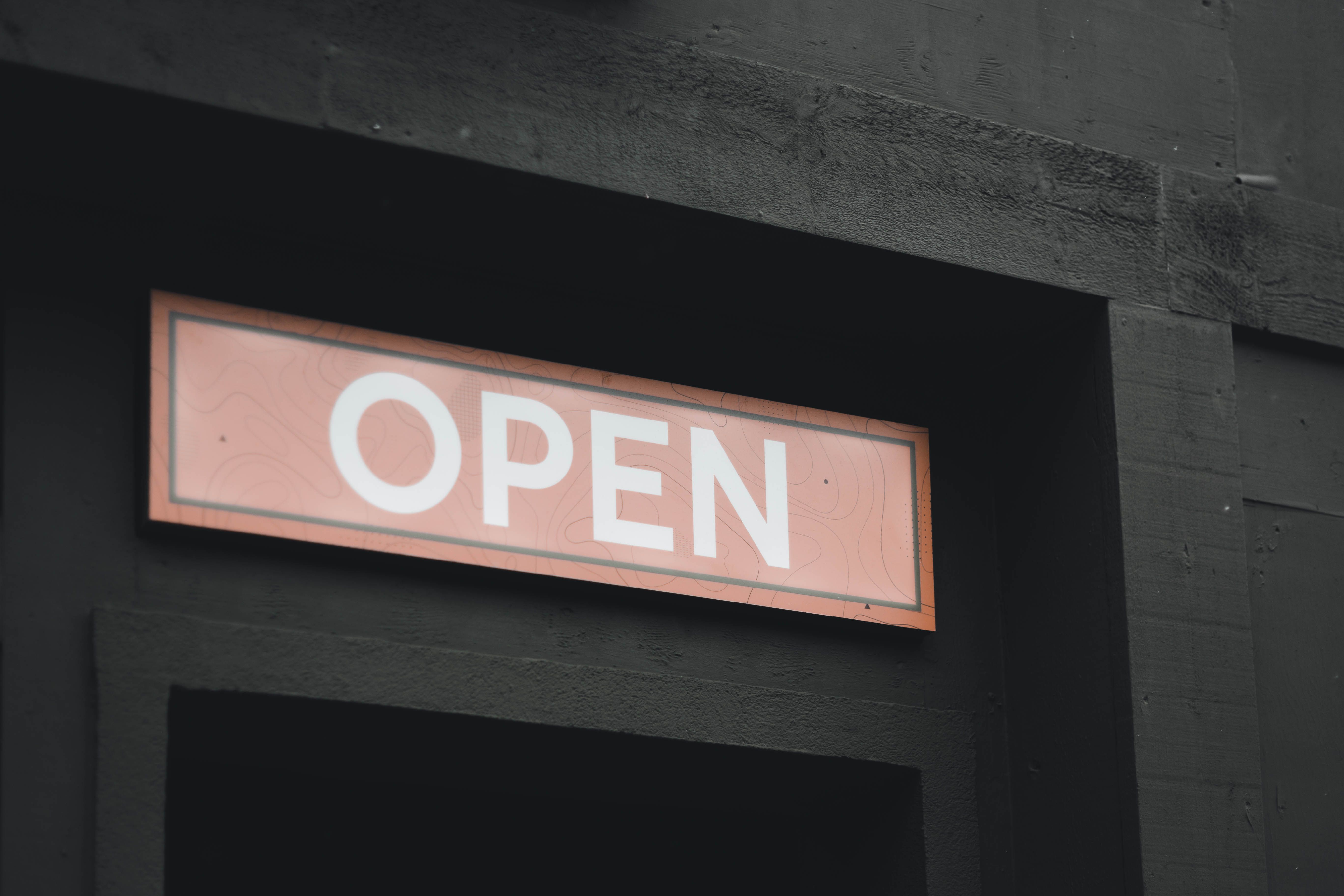 Open sign
